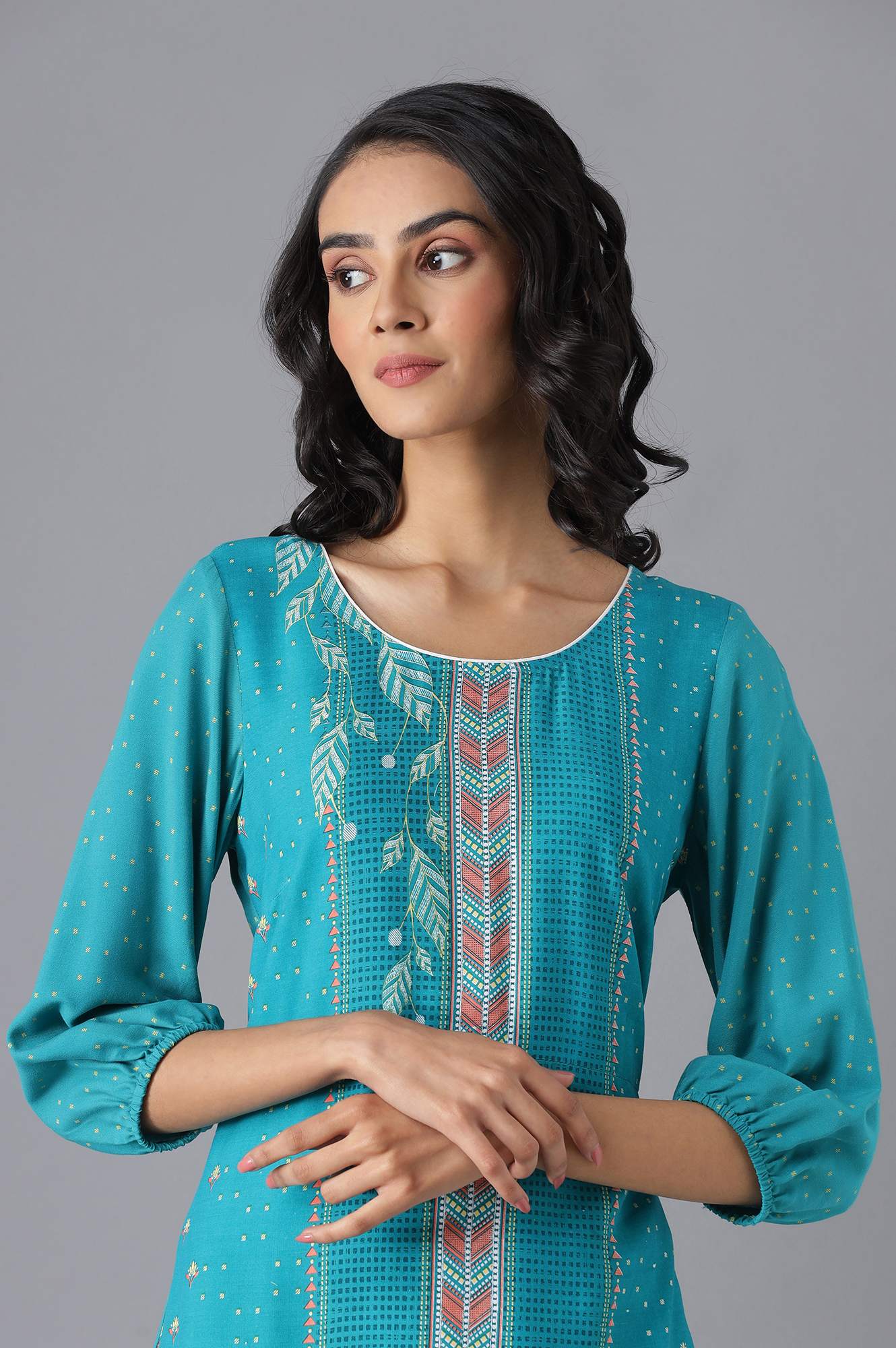 Blue Printed kurta