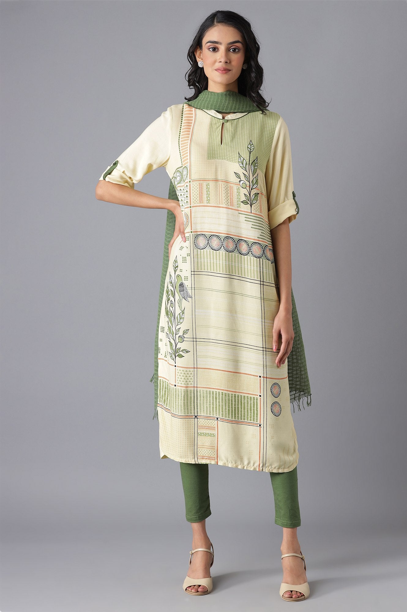 Green Modern Ethnic kurta