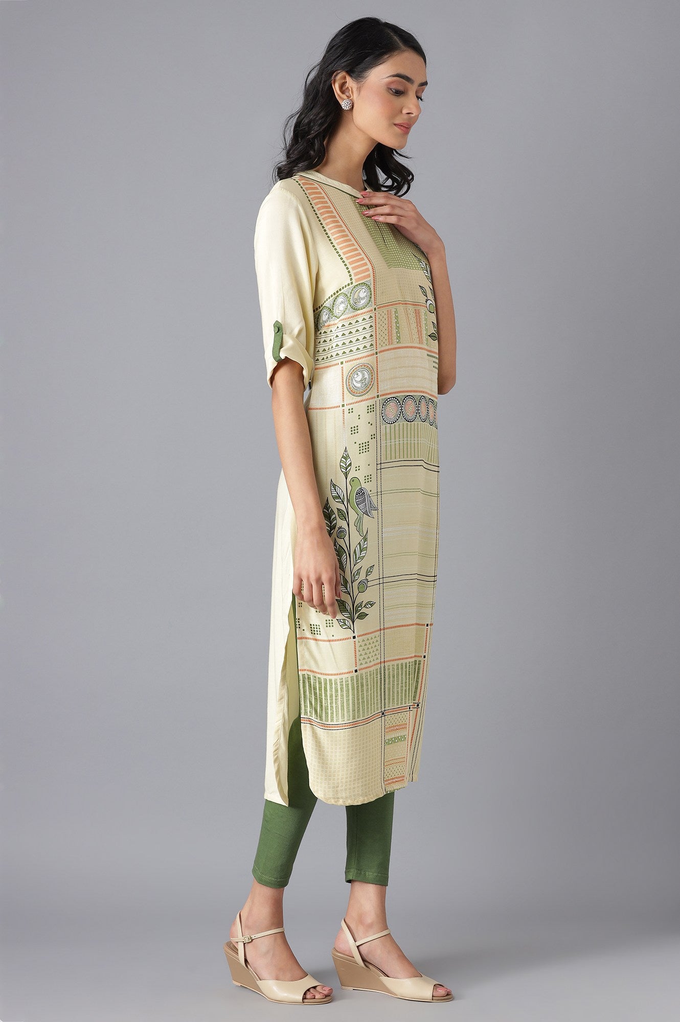 Green Modern Ethnic kurta