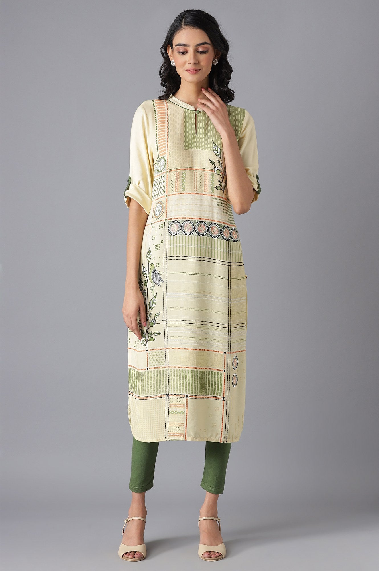 Green Modern Ethnic kurta