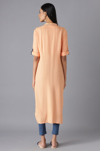 Orange Modern Ethnic kurta