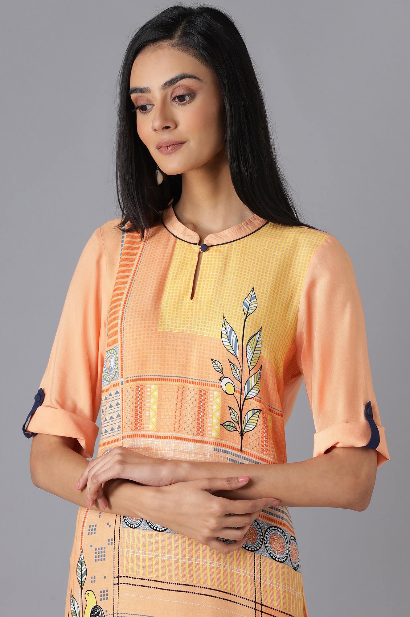 Orange Modern Ethnic kurta