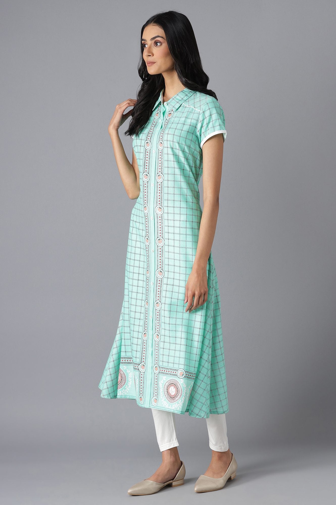 Green Modern Ethnic kurta