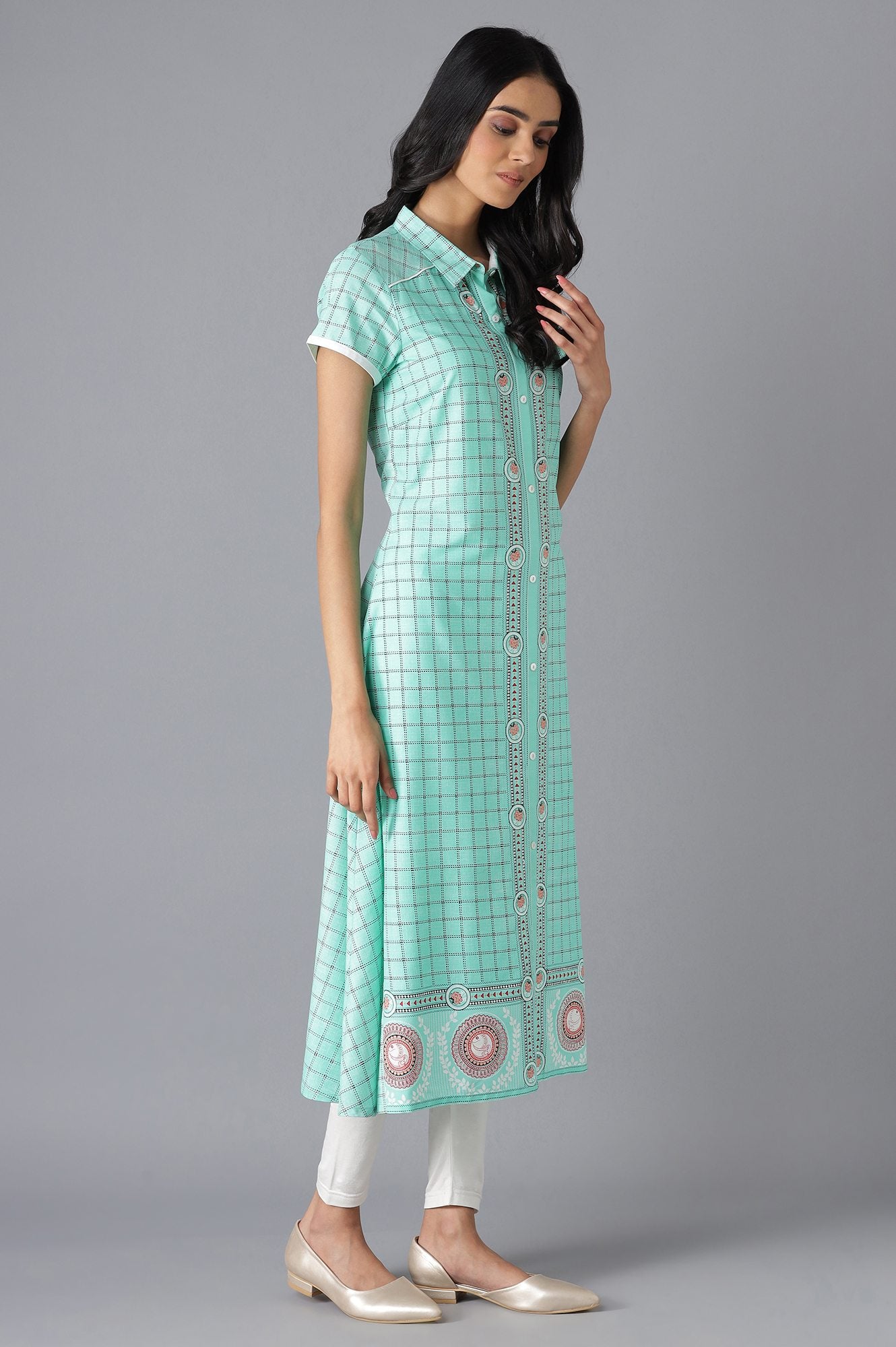 Green Modern Ethnic kurta