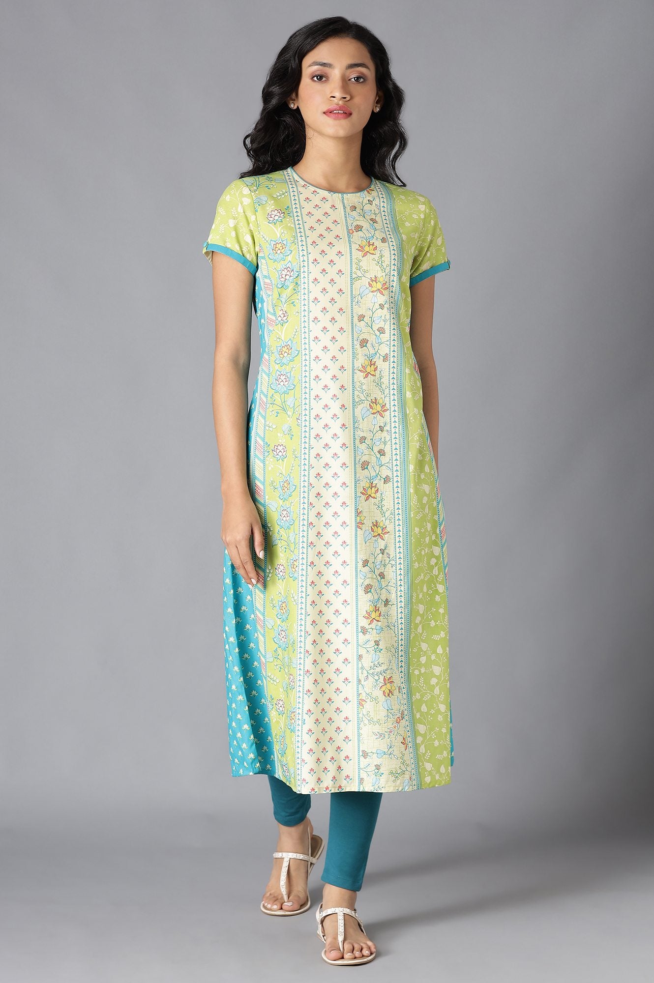 Multi Cotton Printed kurta