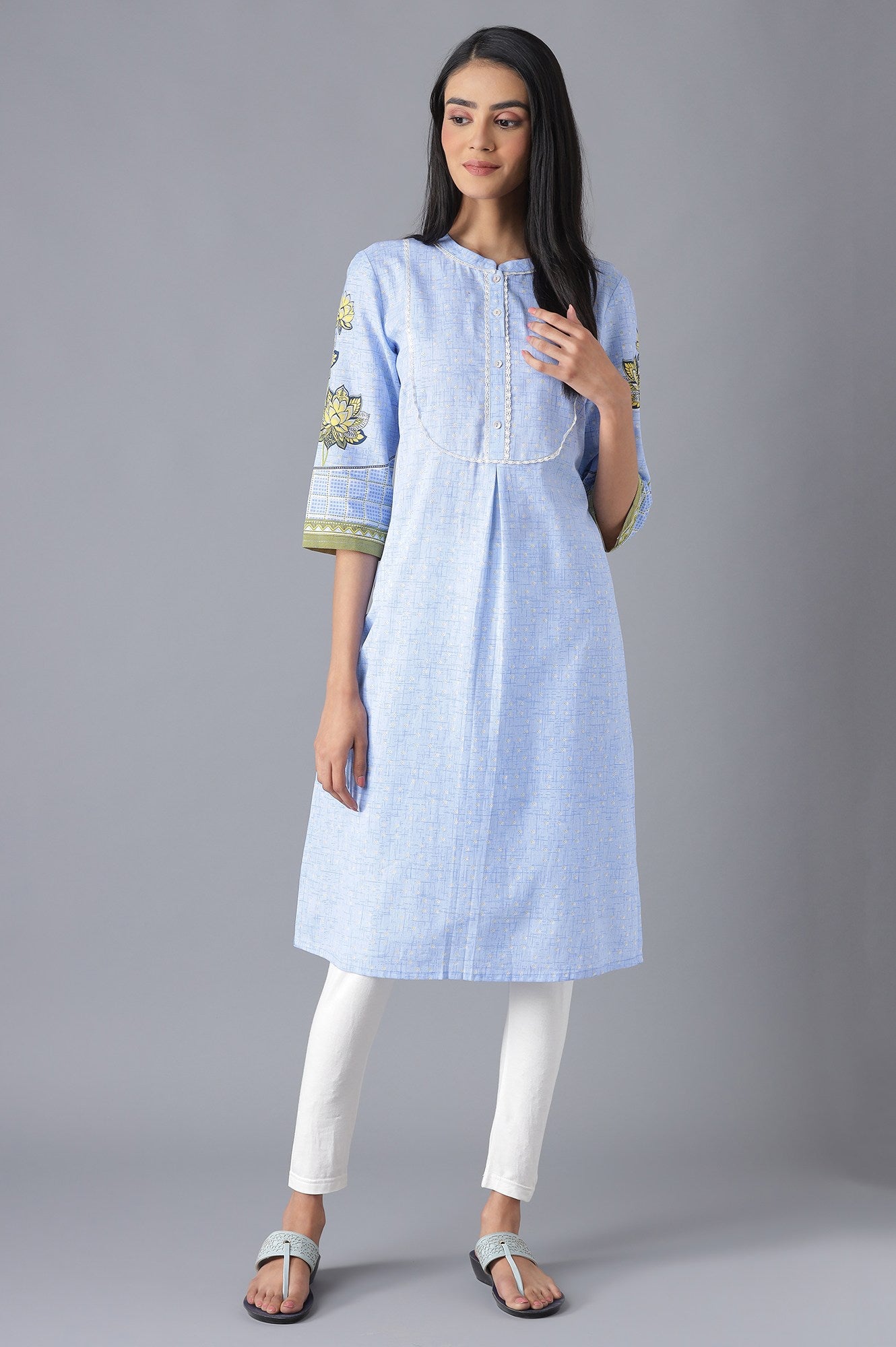 Blue Printed kurta