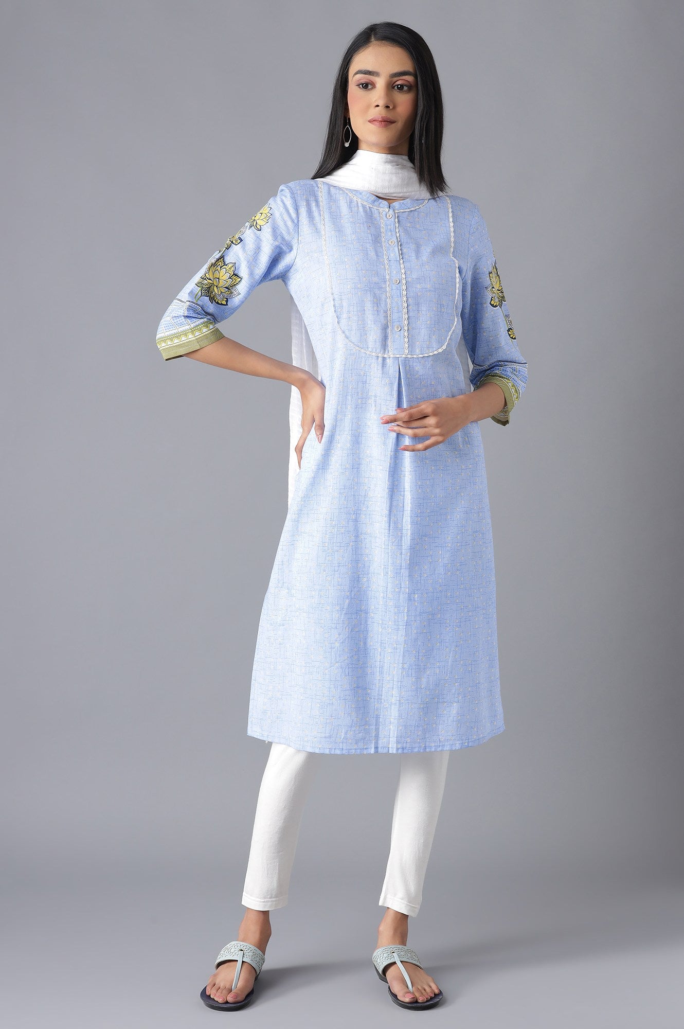 Blue Printed kurta