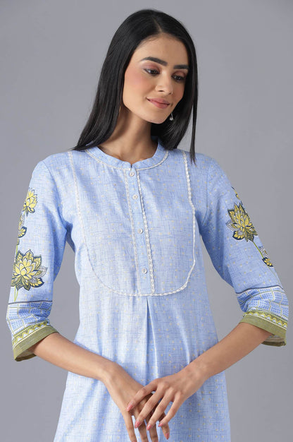 Blue Printed kurta