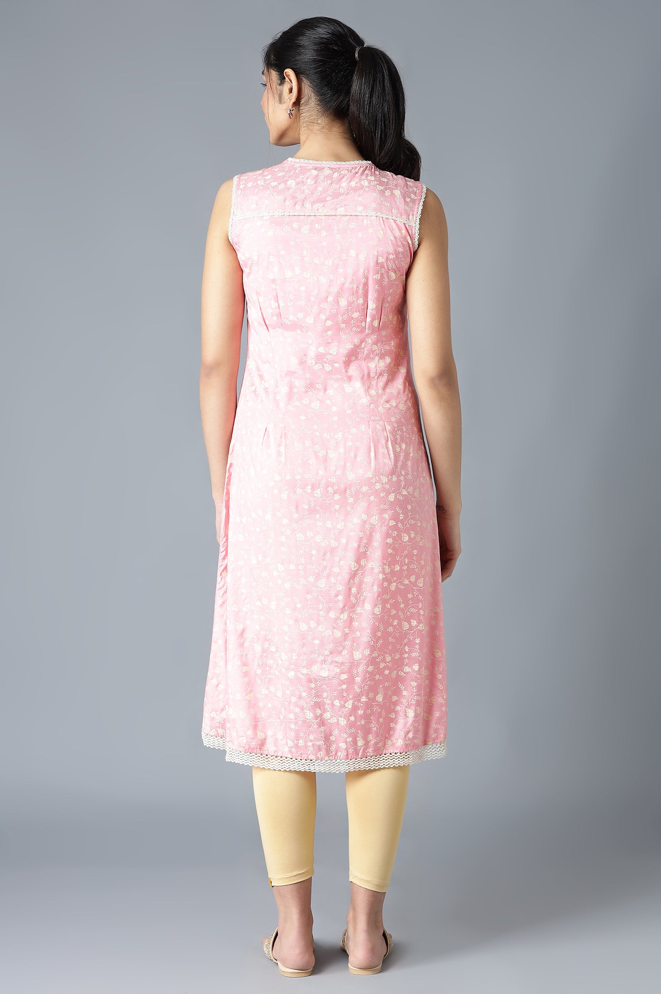 Pink Printed kurta