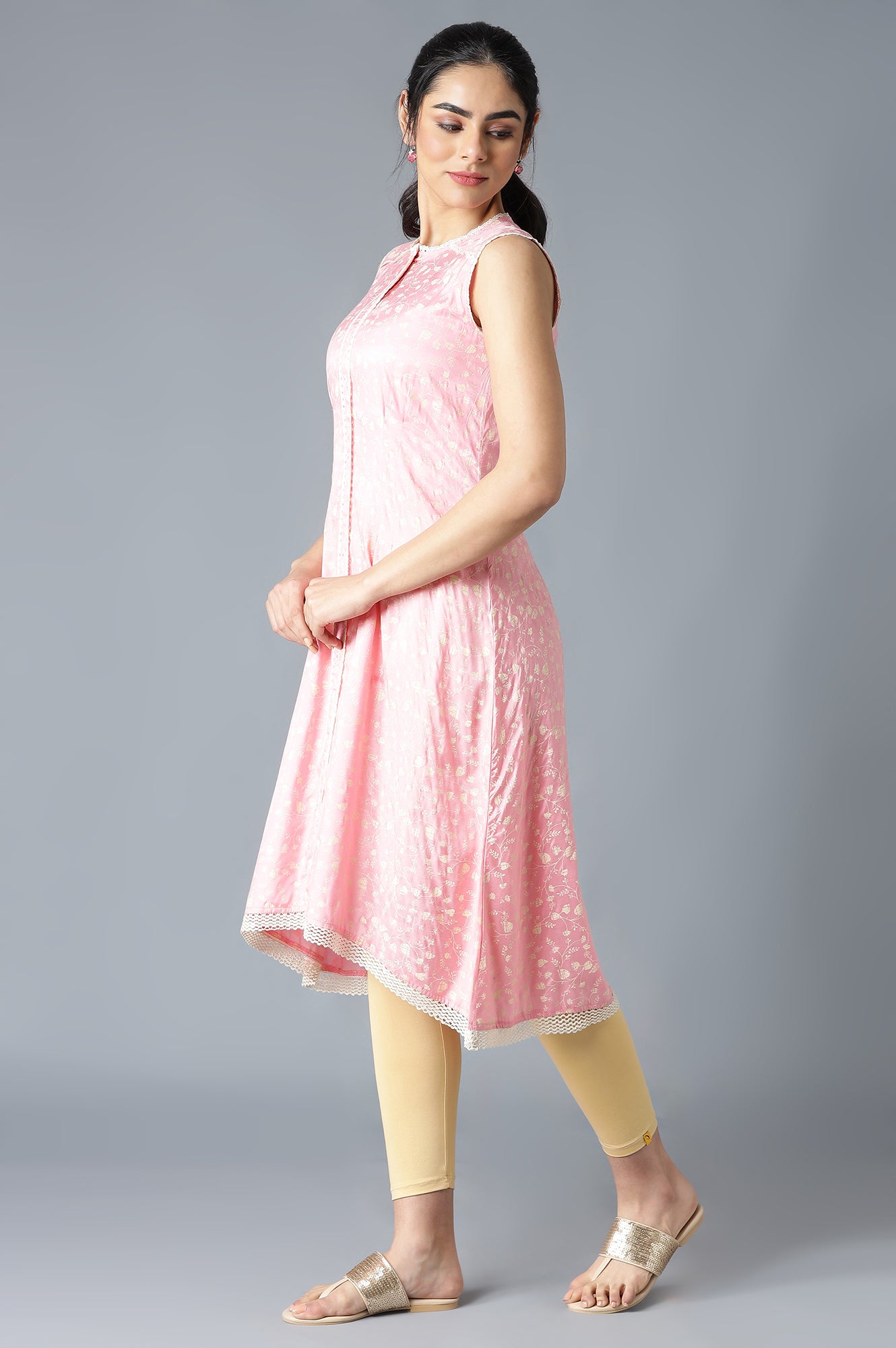 Pink Printed kurta