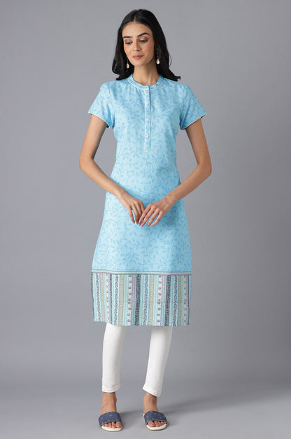 Blue Printed kurta