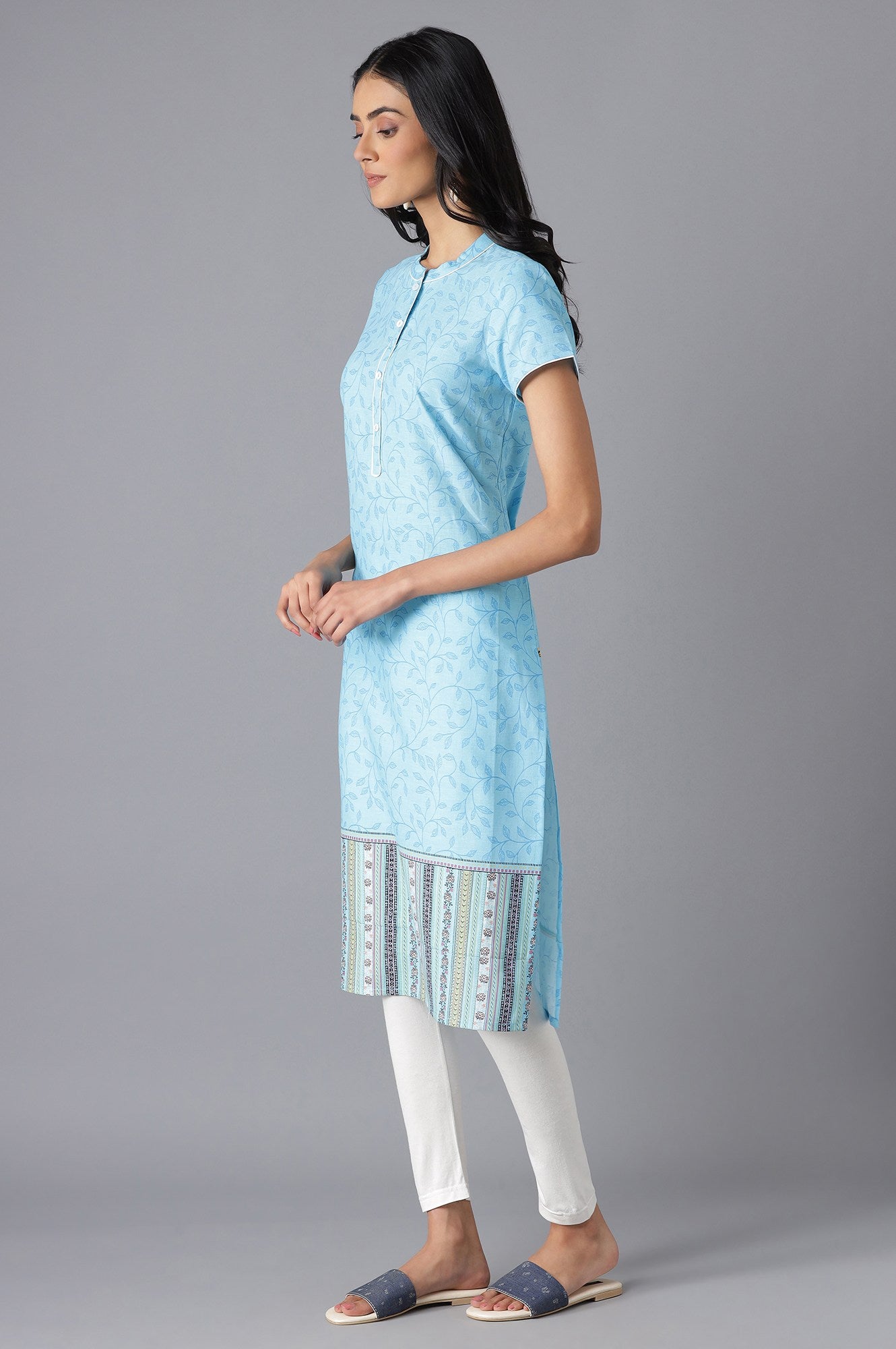 Blue Printed kurta