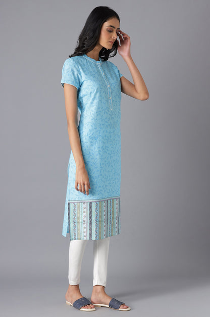 Blue Printed kurta