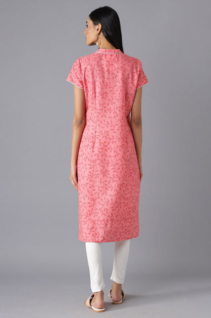 Pink Printed kurta