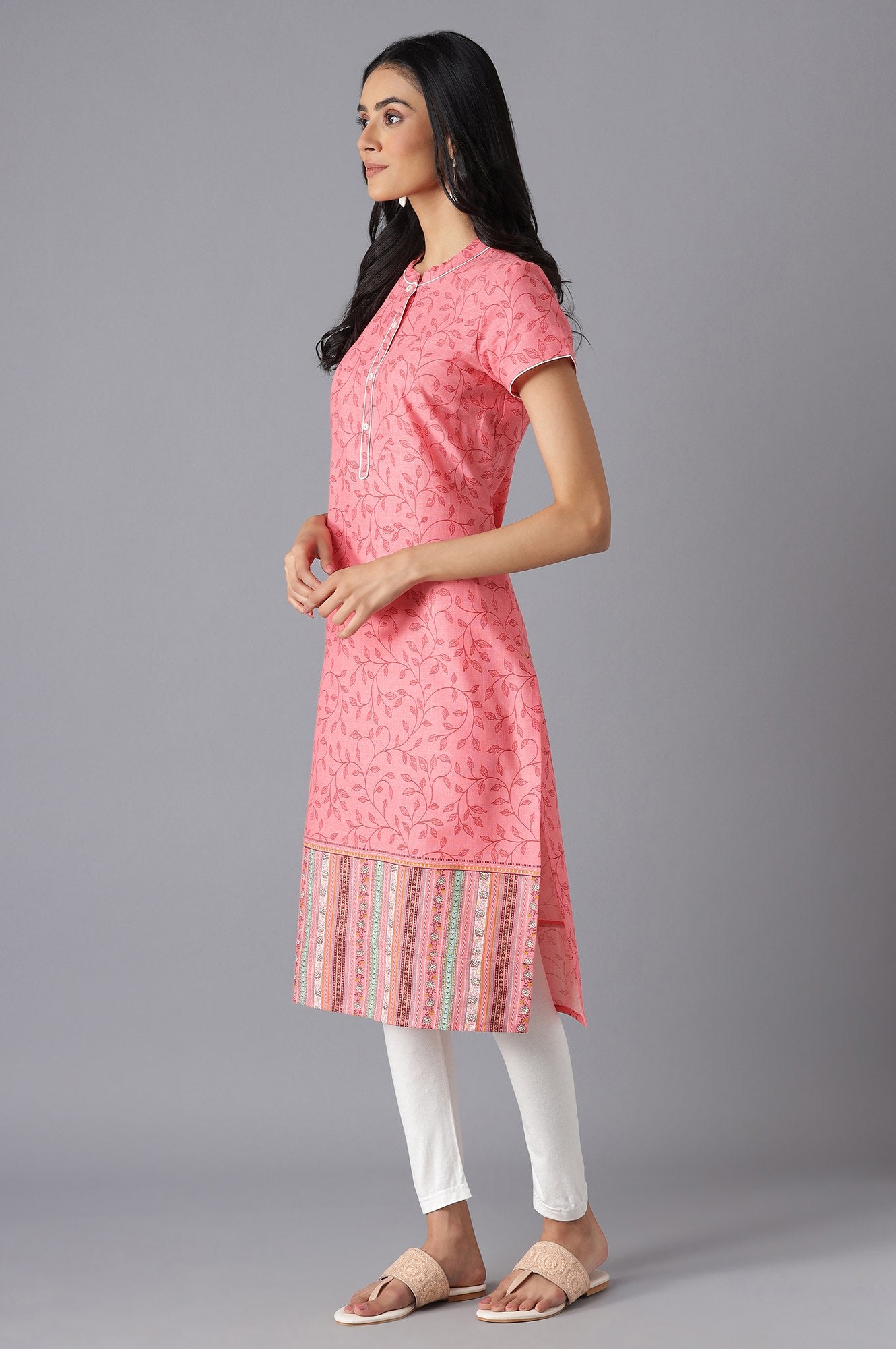 Pink Printed kurta