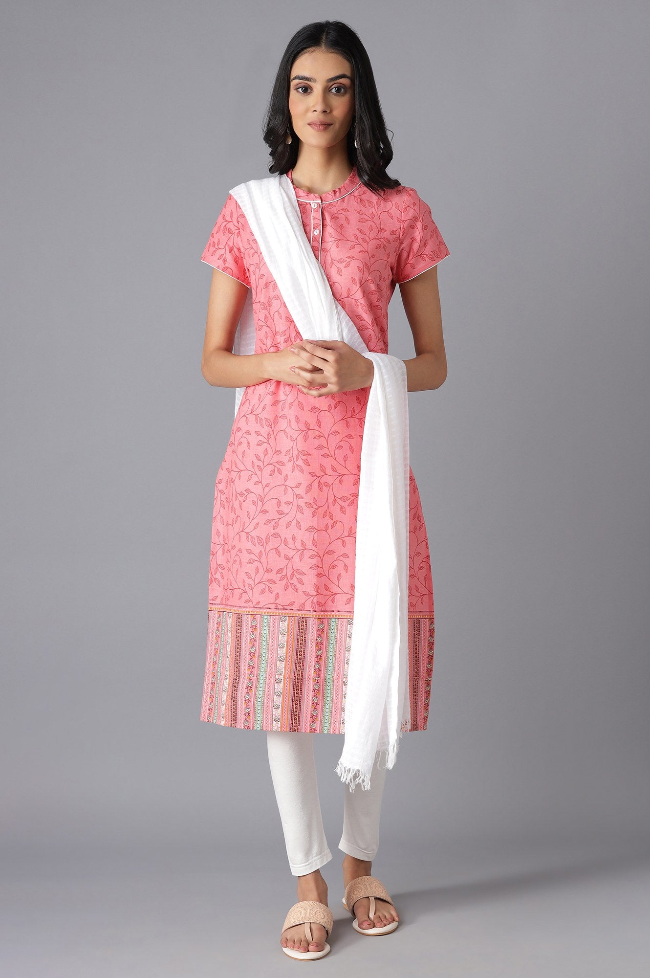 Pink Printed kurta