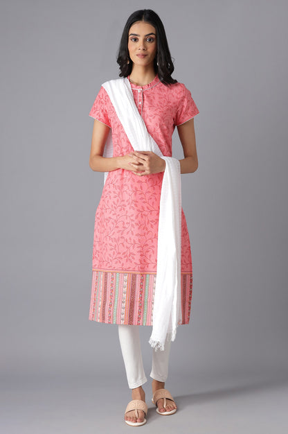 Pink Printed kurta