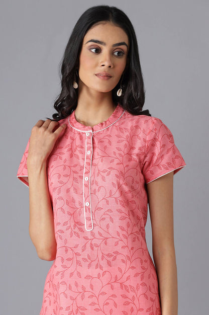 Pink Printed kurta