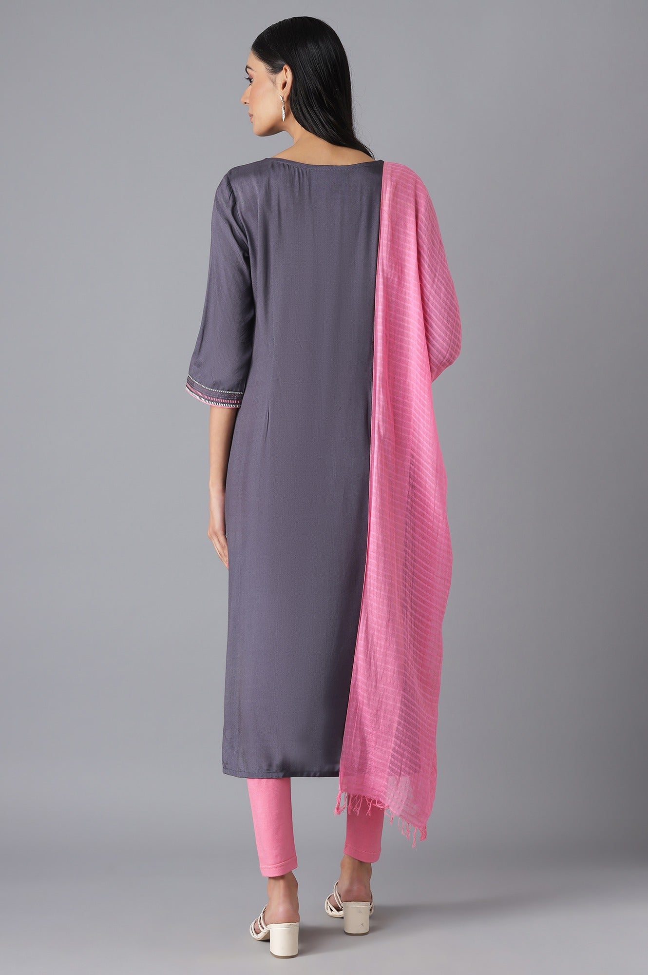 Grey Printed kurta