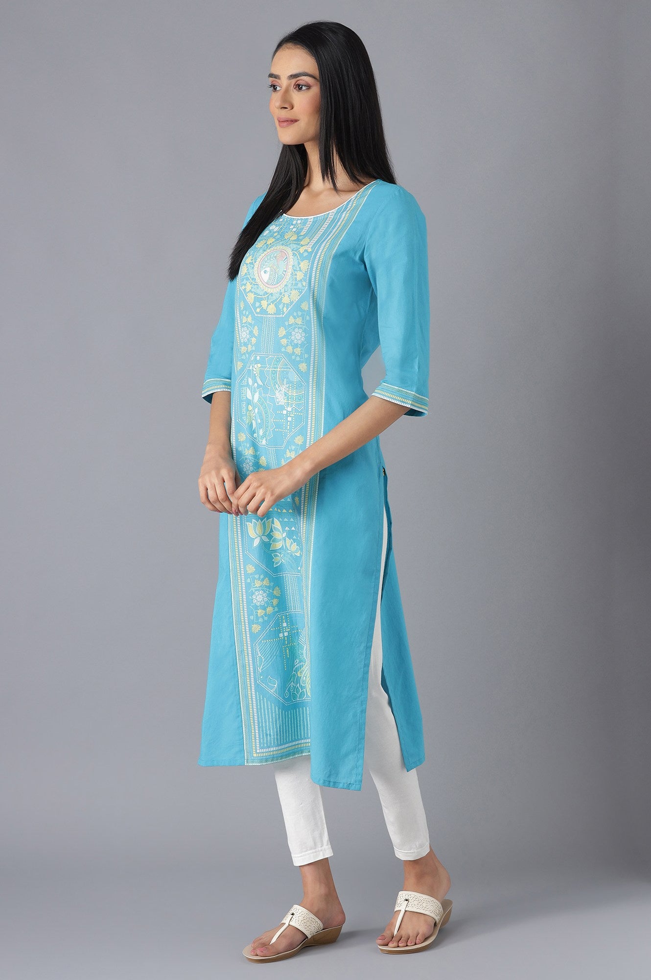 Blue Printed kurta