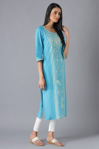 Blue Printed kurta
