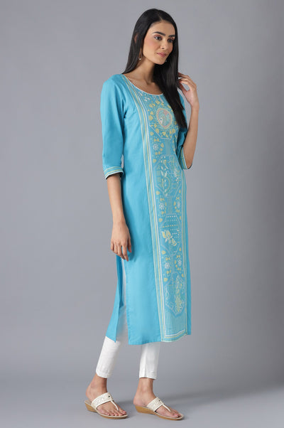 Blue Printed kurta