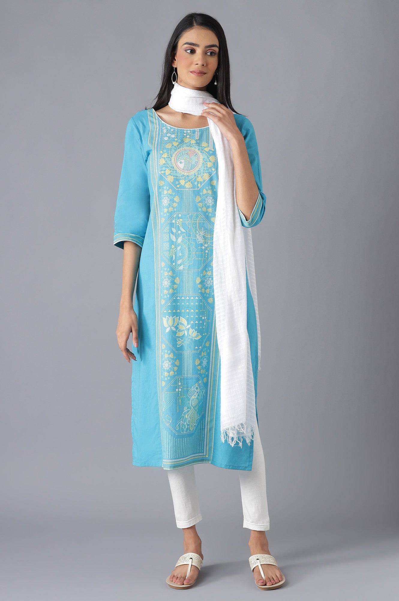 Blue Printed kurta