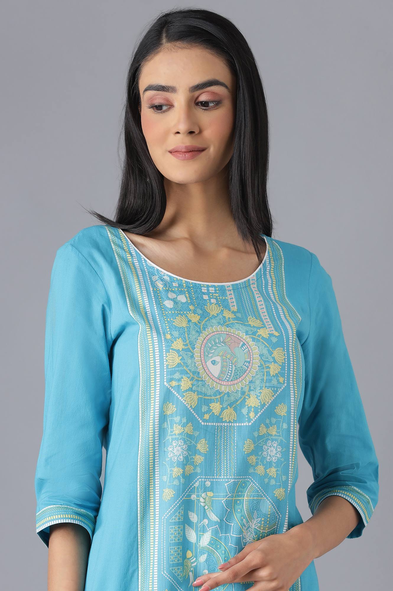 Blue Printed kurta