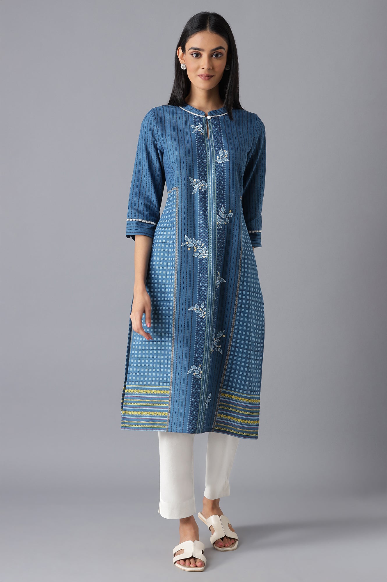 Blue Printed kurta