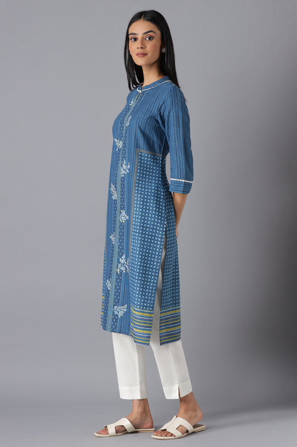 Blue Printed kurta