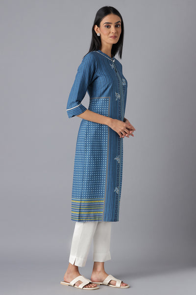 Blue Printed kurta