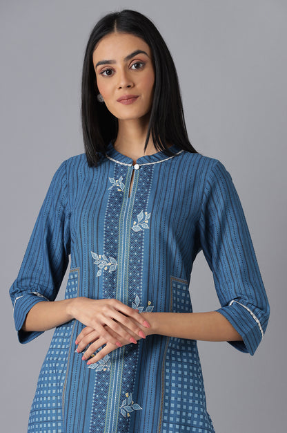 Blue Printed kurta