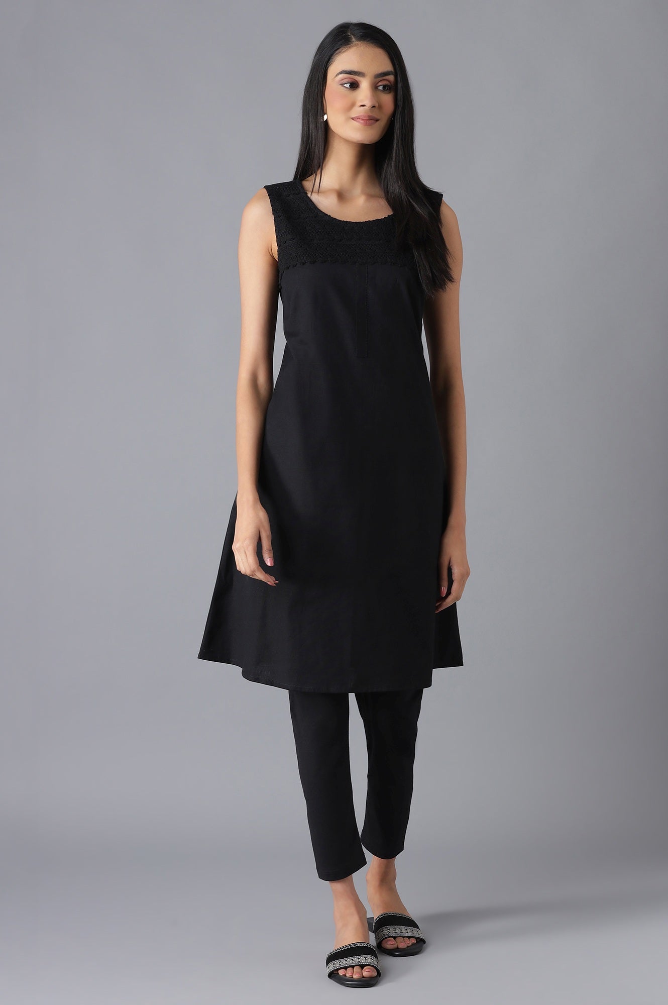 Black Ethnic kurta