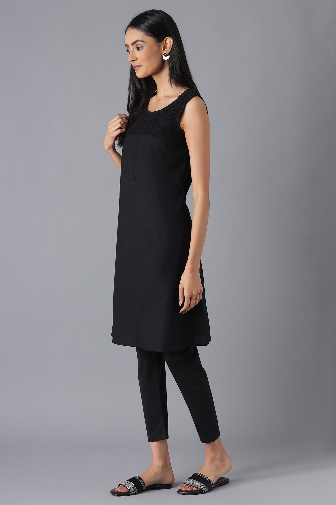 Black Ethnic kurta