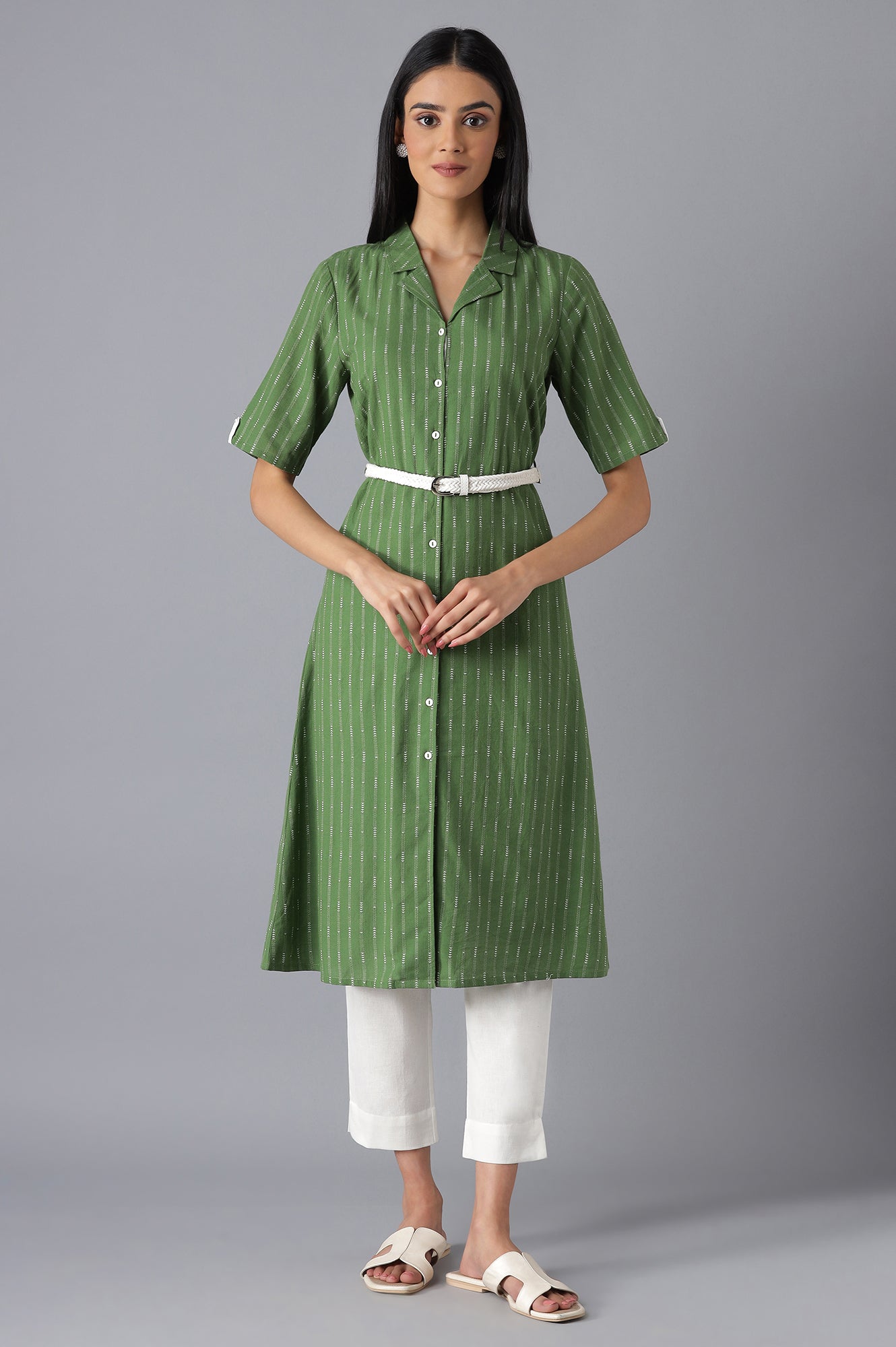 Green Ethnic kurta