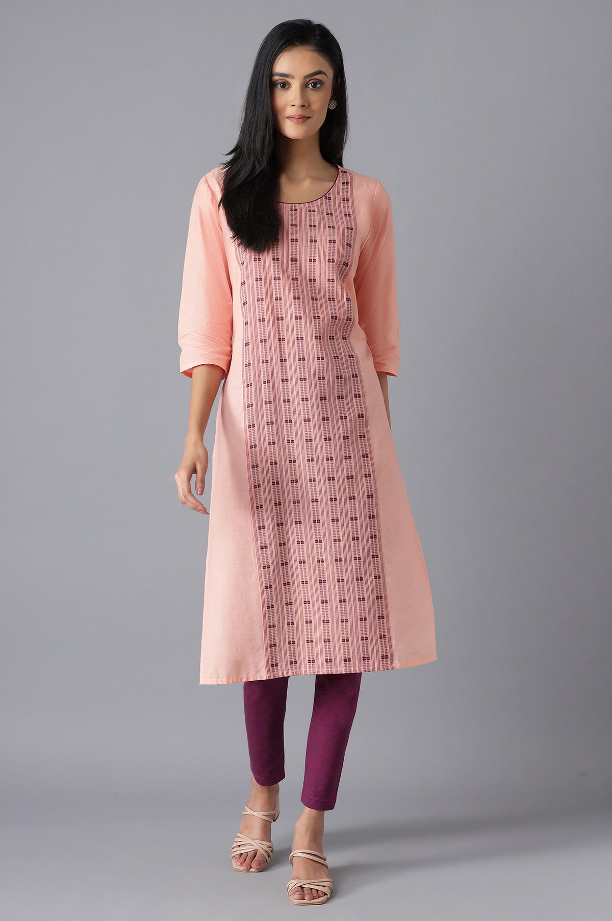 Peach Ethnic kurta - XS