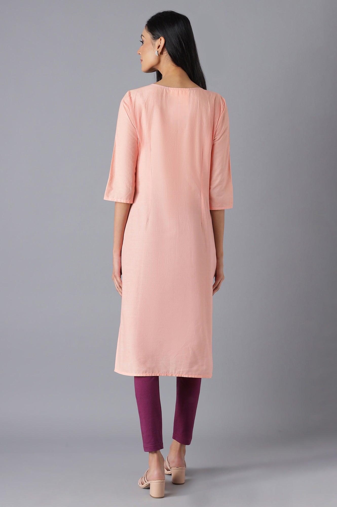 Peach Ethnic kurta