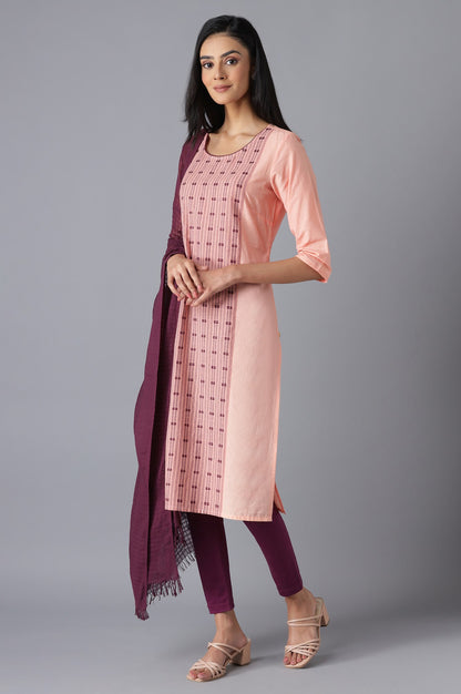 Peach Ethnic kurta