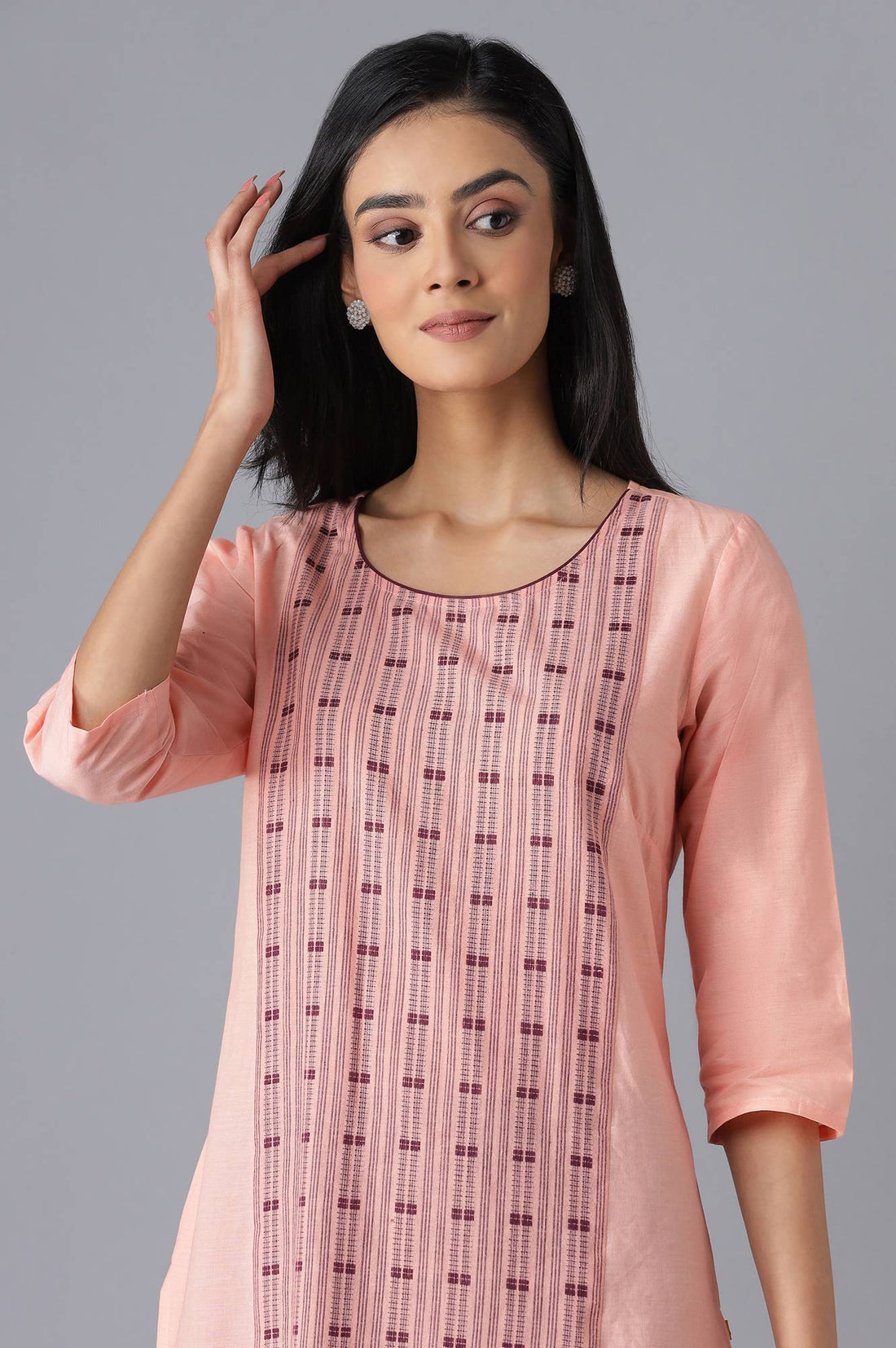 Peach Ethnic kurta