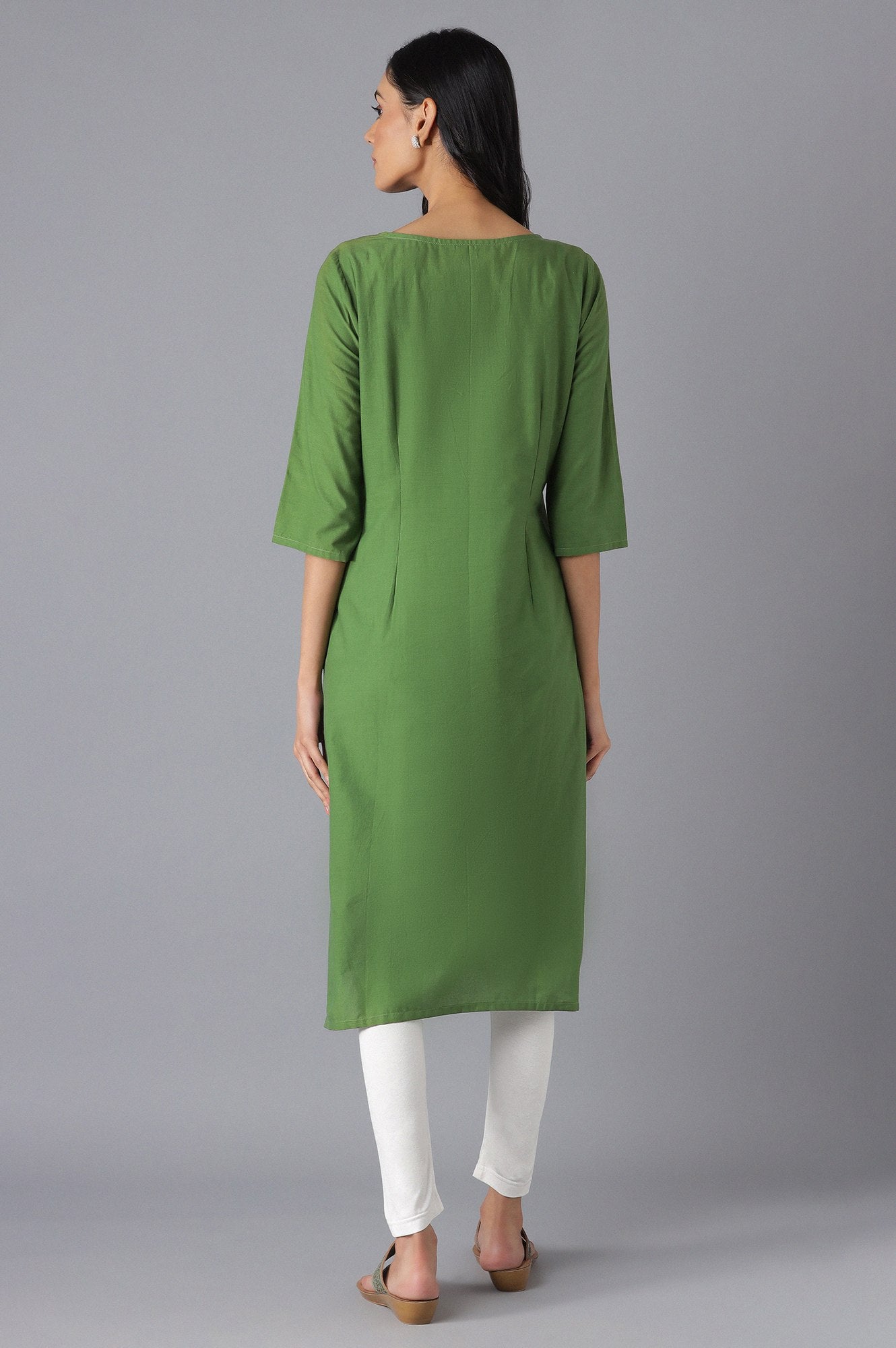 Green Ethnic kurta