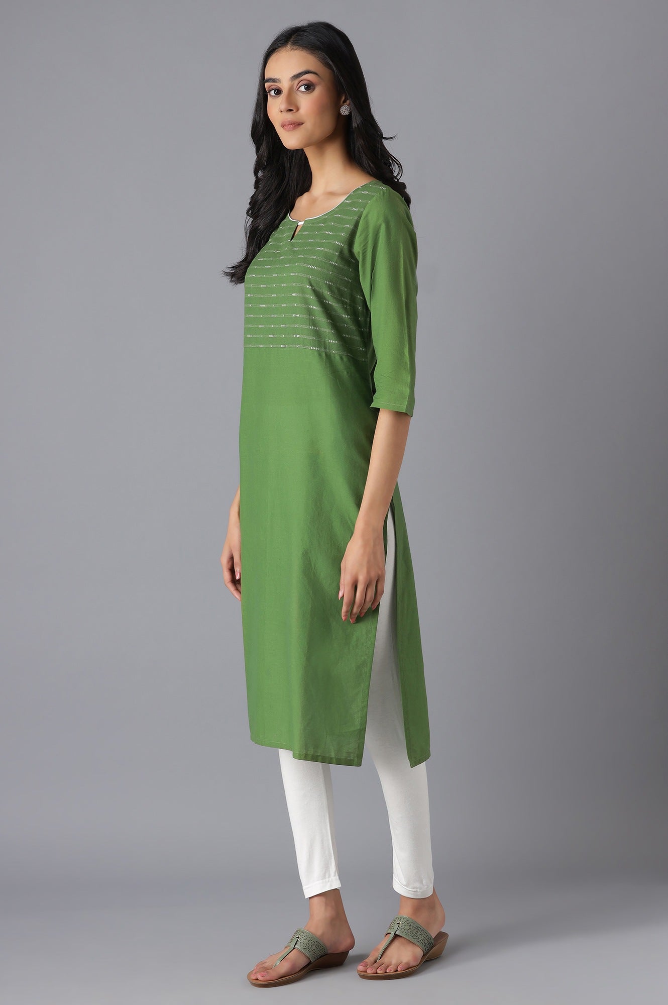 Green Ethnic kurta