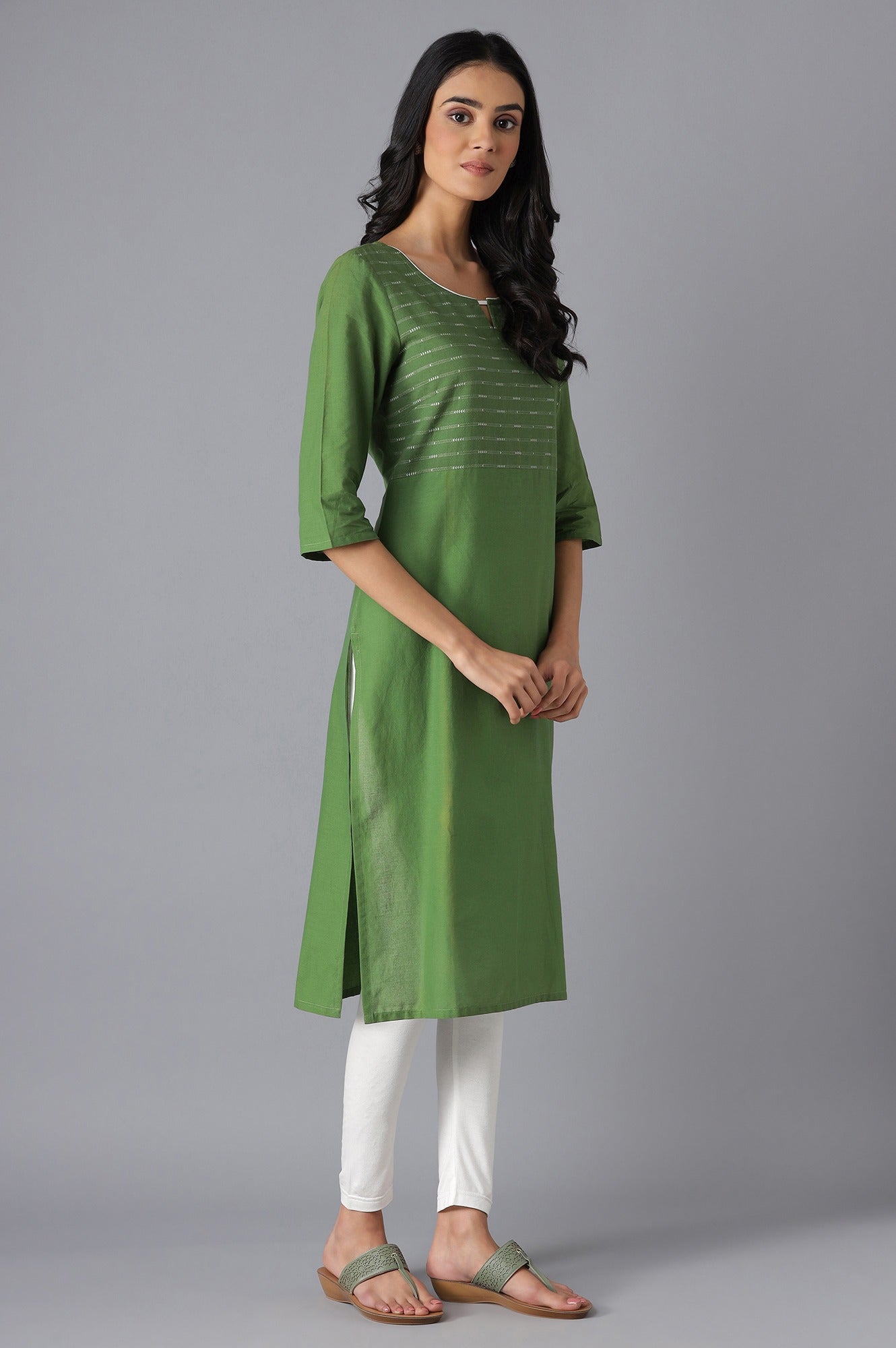 Green Ethnic kurta