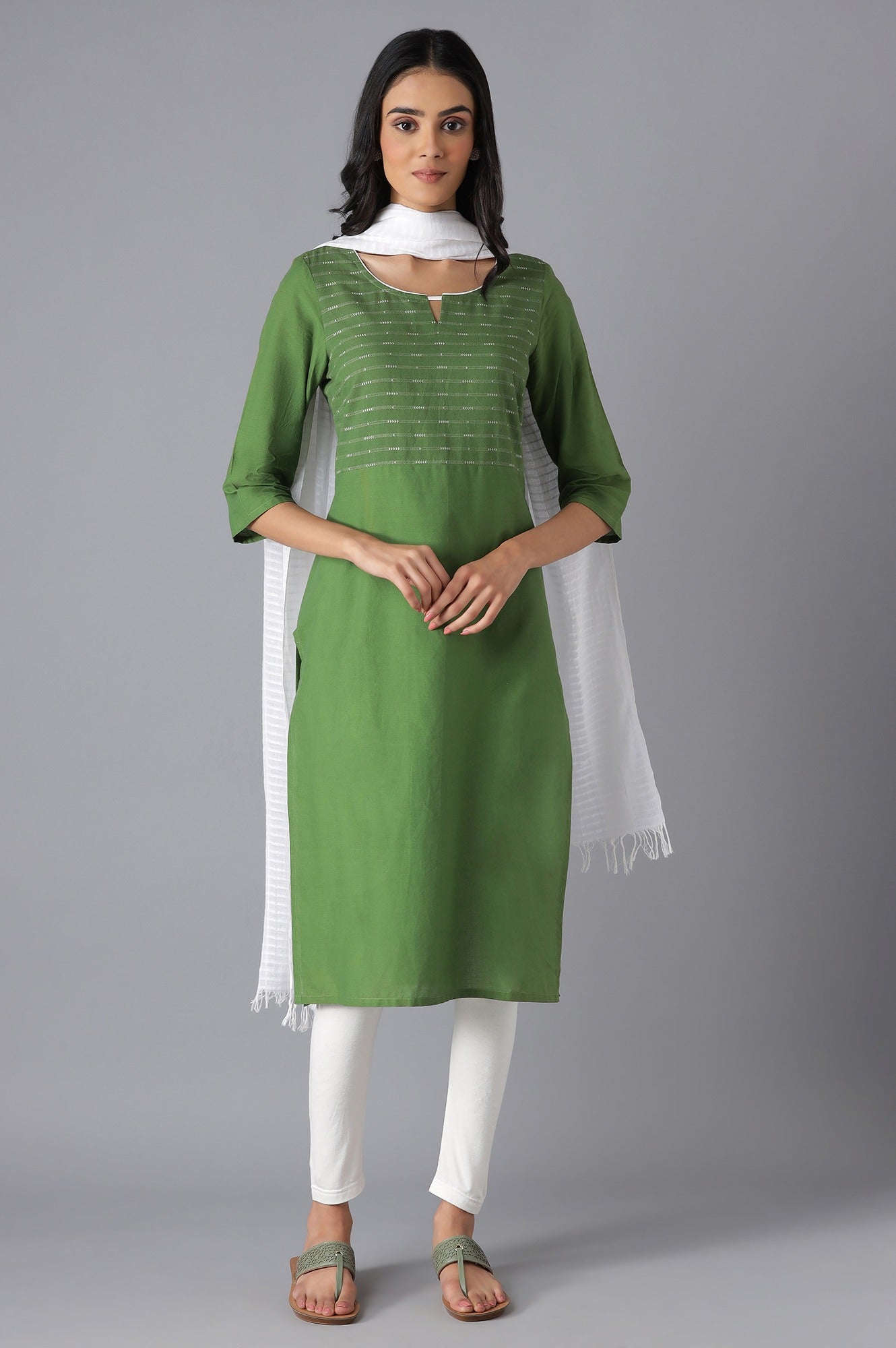 Green Ethnic kurta