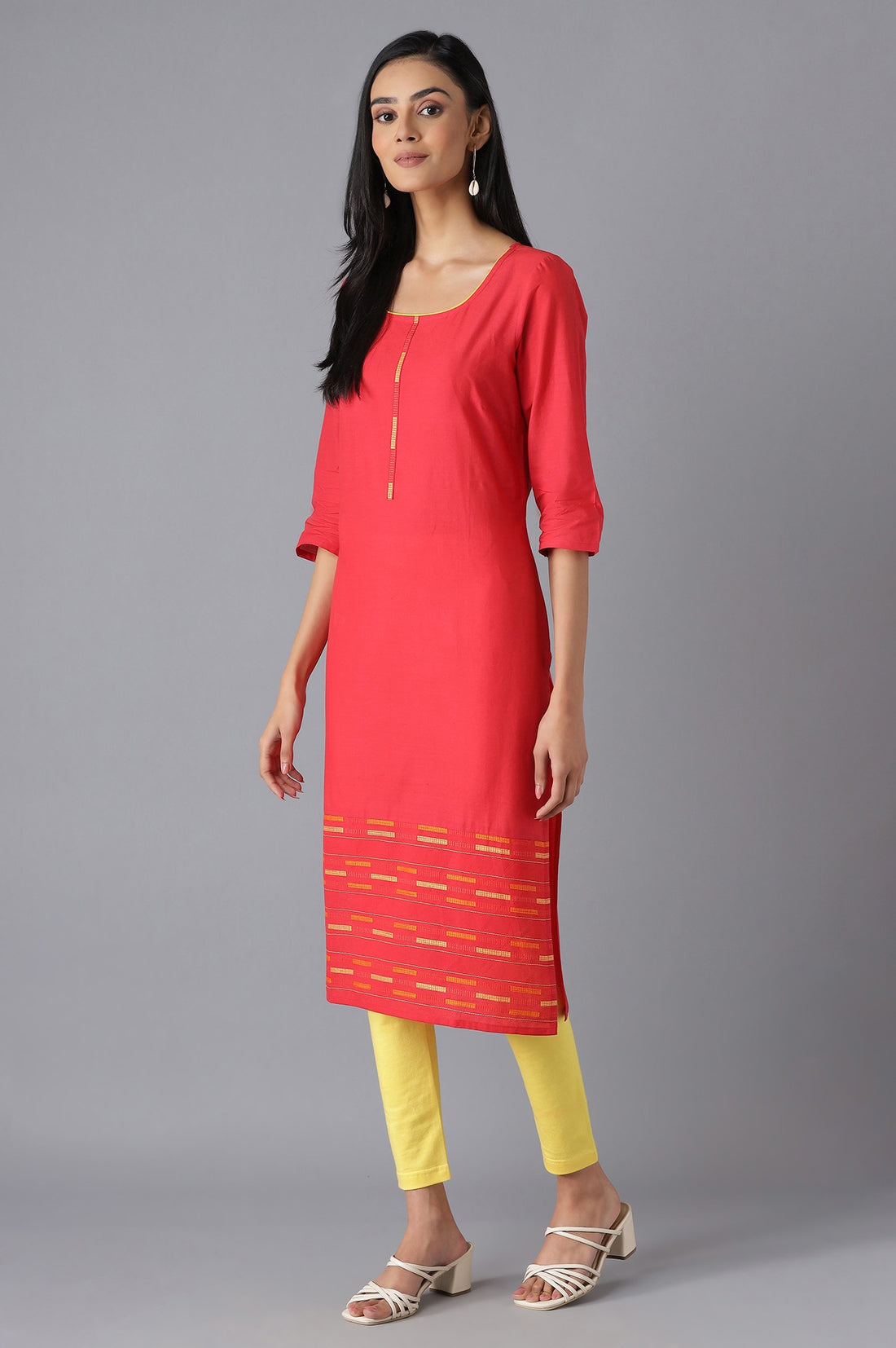 Red Ethnic kurta