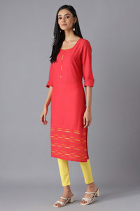 Red Ethnic kurta