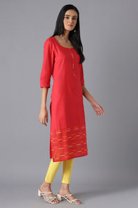 Red Ethnic kurta