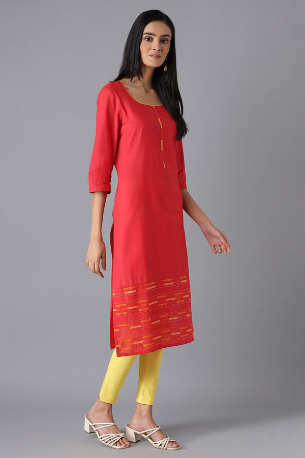 Red Ethnic kurta