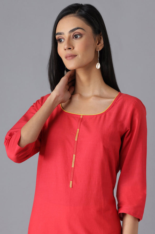 Red Ethnic kurta