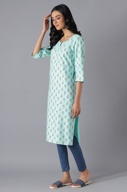 Green Printed kurta