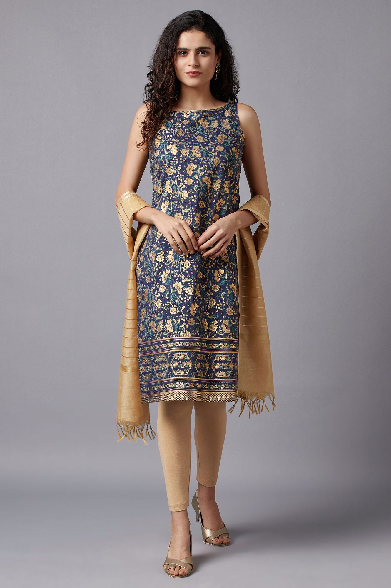 Blue Festive Ethnic kurta